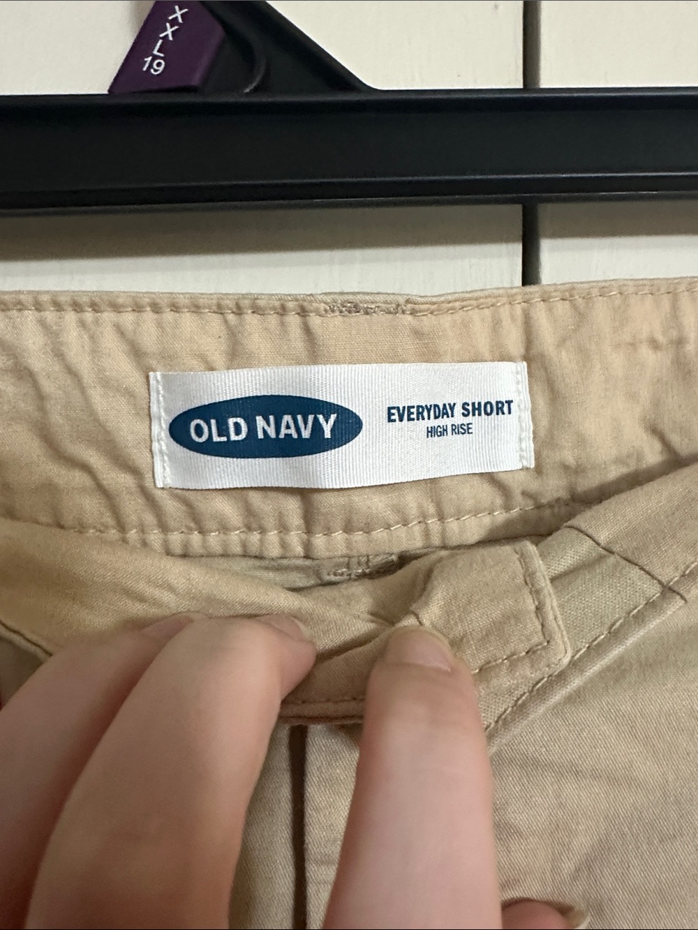 Old Navy Women's High-Waist Khaki Beige Shorts - Picture 2 of 3